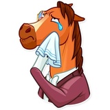 Gentleman Horse WhatsApp Sticker #16
