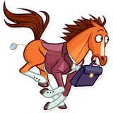 Gentleman Horse WhatsApp Sticker #17