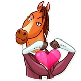 Gentleman Horse WhatsApp Sticker #19