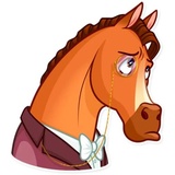 Gentleman Horse WhatsApp Sticker #20