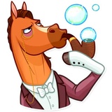 Gentleman Horse WhatsApp Sticker #24