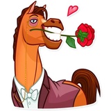 Gentleman Horse WhatsApp Sticker #25