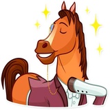 Gentleman Horse WhatsApp Sticker #28