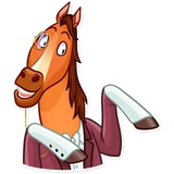 Gentleman Horse WhatsApp Sticker #29