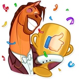 Gentleman Horse WhatsApp Sticker #3