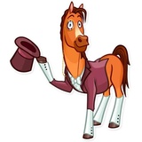 Gentleman Horse WhatsApp Sticker #5