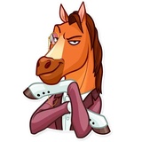 Gentleman Horse WhatsApp Sticker #6