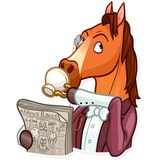 Gentleman Horse WhatsApp Sticker #7