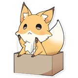 Girly Fox Remastered WhatsApp Sticker #11