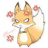 Girly Fox Remastered WhatsApp Sticker #14