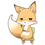Girly Fox Remastered WhatsApp Sticker #17