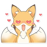 Girly Fox Remastered WhatsApp Sticker #2