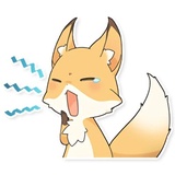 Girly Fox Remastered WhatsApp Sticker #21