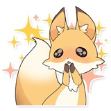 Girly Fox Remastered WhatsApp Sticker #26