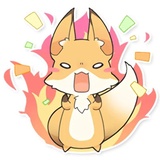 Girly Fox Remastered WhatsApp Sticker #27