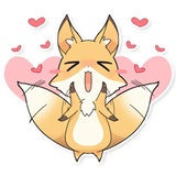 Girly Fox Remastered WhatsApp Sticker #28