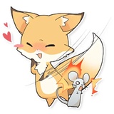 Girly Fox Remastered WhatsApp Sticker #4