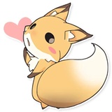 Girly Fox Remastered WhatsApp Sticker #5