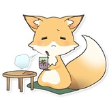 Girly Fox Remastered WhatsApp Sticker #9