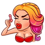 Glamour Puss WhatsApp Sticker #5