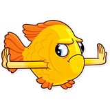Gold Fish WhatsApp Sticker #10