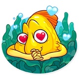 Gold Fish WhatsApp Sticker #12