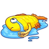 Gold Fish WhatsApp Sticker #13