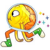 Gold Fish WhatsApp Sticker #15