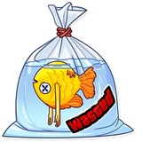 Gold Fish WhatsApp Sticker #18