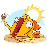 Gold Fish WhatsApp Sticker #19
