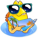 Gold Fish WhatsApp Sticker #21