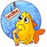 Gold Fish WhatsApp Sticker #23