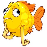 Gold Fish WhatsApp Sticker #27