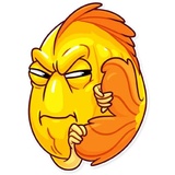 Gold Fish WhatsApp Sticker #29