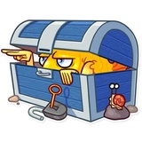 Gold Fish WhatsApp Sticker #30