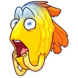 Gold Fish WhatsApp Sticker #4