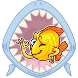 Gold Fish WhatsApp Sticker #7