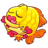 Gold Fish WhatsApp Sticker #8