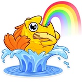 Gold Fish WhatsApp Sticker #9