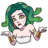 Medusa WhatsApp Sticker #29