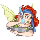 Green Fairy WhatsApp Sticker #22