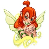 Green Fairy WhatsApp Sticker #23