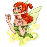 Green Fairy WhatsApp Sticker #27