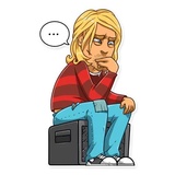 Kurt Cobain WhatsApp Sticker #12