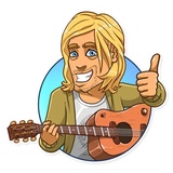 Kurt Cobain WhatsApp Sticker #3