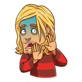 Kurt Cobain WhatsApp Sticker #4