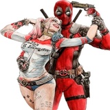 Harley and Deadpool WhatsApp Sticker #11