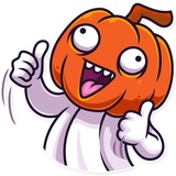 Halloween Ghost WhatsApp Sticker #3