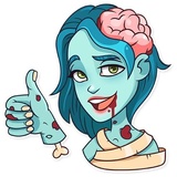 Halloween Girl WhatsApp Sticker #3