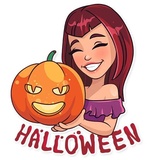 Halloween Girl WhatsApp Sticker #5